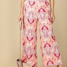 PYNK Women Ethnic Motifs Printed Knitted Palazzos-image-10