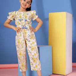 Budding Bees Girls Printed Basic Jumpsuit-18