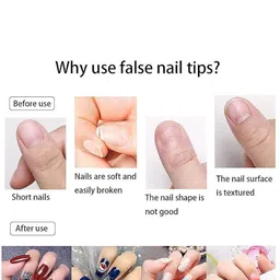 YELGO Set of 100 Artificial Reusable Nails With Nail Glue image 2