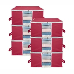 ANKIT INTERNATIONAL Maroon Set of 6 Super Strong Multi-Utility Organisers-30