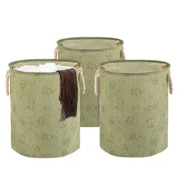 Kuber Industries Green Set of 3 Regular Multi-Utility Organisers-11