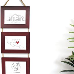 Aura Brown 2 to 4 Pieces Wood Wall Photo Frames-image-56