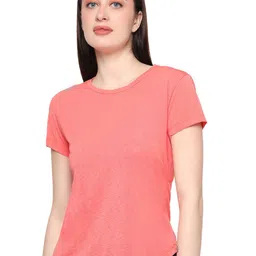 DIDA Women Dri-Fit Solid Round Neck Cotton T-shirt-image-19