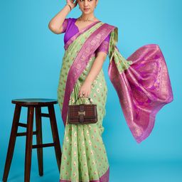 Durga Textile Floral Woven Design Banarasi Saree-picture-49