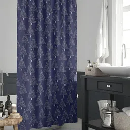 ArtzFolio Purple & White Printed Waterproof Shower Curtain-image-67