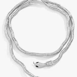 Piu Jewels Silver-Plated Snake Design Convertible Body Chain-30