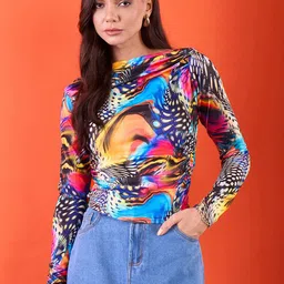 Uptownie Stretchable Asymmetrical Ruched Top image 5