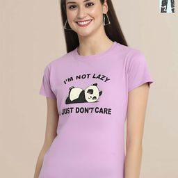 Mast & Harbour Women Pack of 2 Typography Printed Round Neck Cotton T-shirts-image-76