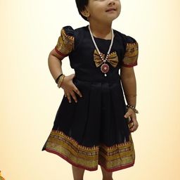 Mom and Me Black Cotton Dresses-image-95