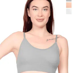 BRACHY Women Pack Of 3 Lightly Padded Non-Wired Sports Bra-image-84