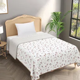 Gulaab Jaipur White & Brown Ethnic Motifs 150 GSM Single Bed Dohar-image-39