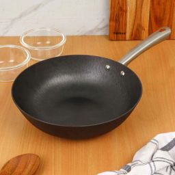 femora Preseasoned Cast Iron S1228 cm Non Toxic and Coating Free Wok-picture-13