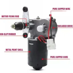 E RICKSHAW 12V WIPER MOTOR WITH 45CM WIPER SET-27