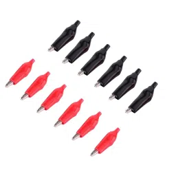 Alligator (Crocodile) Clip Red+Black 6-pair-(12Pcs)-12