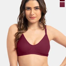Tweens Pack Of 2 Full Coverage Non Padded Cotton T-shirt Bras- All Day Comfort-47