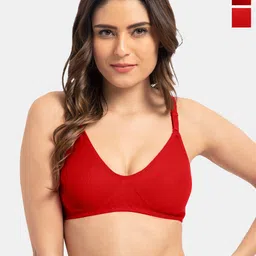 Tweens Pack Of 2 Full Coverage Non Padded Cotton T-shirt Bras- All Day Comfort-74