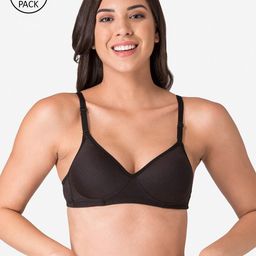 KOMLI Black Set of 3 T-shirt Bra - Lightly Padded-53