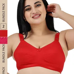 LADYLAND Pack Of 2 Assorted Non Padded Full Coverage All Day Comfort Cotton T-shirt Bra-3