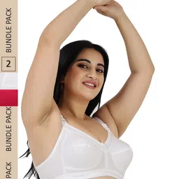 LADYLAND Pack Of 2 Assorted Non Padded Full Coverage All Day Comfort Cotton T-shirt Bra-1
