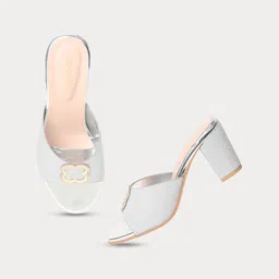 CORSICA Textured Block Sandals with Buckles image 3
