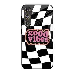 QRIOH Good Vibes Printed Lightweight Silicone Samsung Galaxy F55 5G Glass Back Case-picture-5