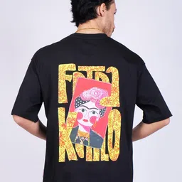 abnorml. Unisex Printed Drop-Shoulder Sleeves Applique T-shirt image 2