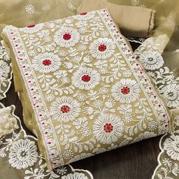 Maroosh Embroidered Organza Unstitched Dress Material-image-28
