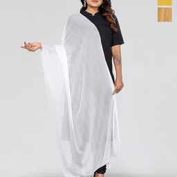 Moda Rapido Selection Of 3 Woven Design Tasselled Ethnic Dupattas-45