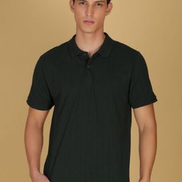 V-Mart Men Solid Polo Collar Cotton T-shirt-image-43