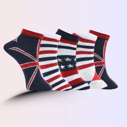 MJE Men Pack Of 5 Striped Ankle Length Socks-picture-35