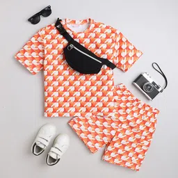 taffykids Boys Printed Top with Shorts-15