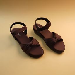Ozuri Suede Wedge Sandals with Bows-6
