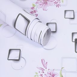 HOMEMATES White & Pink Printed Self-Adhesive Waterproof Wall Sticker-image-53