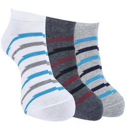 Force NXT Men Pack Of 3 Striped Cotton Ankle-Length Socks-image-88