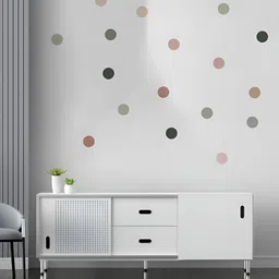 Myntra Elegant Homes Black & Pink 17 Pieces Polka Dots Printed Wall Stickers-image-27