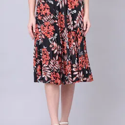 GRACIT Geometric Print Flared Midi Skirt-picture-18