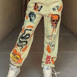 KPOP Women Printed Regular Trousers-image-53