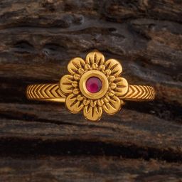 Kushal's Fashion Jewellery Gold PlatedStones StuddedEthnic Antique Finger Ring-image-28