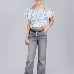 DMP FASHION Floral Print Off-Shoulder Neck Cotton Bardot Crop Top-picture-13