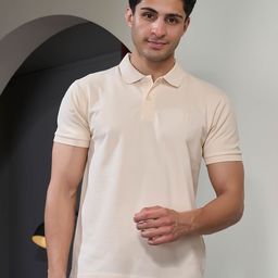MAXZONE Men Solid Polo Collar Cotton T-shirt-image-66