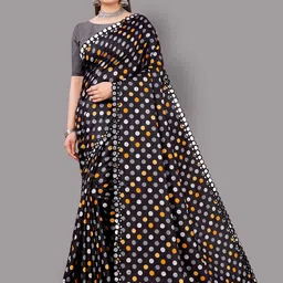 DIVASTRI Polka Dot Pure Silk Saree-picture-9