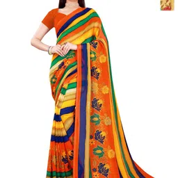 Moda Rapido Pack of 2 Floral Printed Pure Georgette Saree-image-59