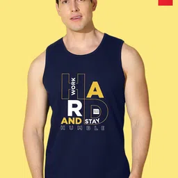 WOOSTRO Pack Of 2 Printed Super Combed Cotton Gym Vests VWS26(98 RED)(HARD NAVY)-image-77