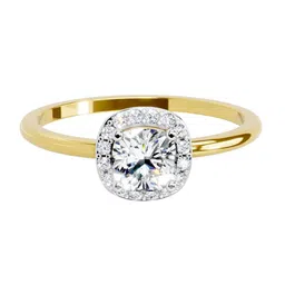 Sparkles Lab Grown Diamond 0.66 Ct IGI Certified Cushion Shape Halo Diamond Ring-image-10
