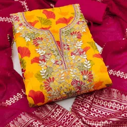 KALINI Embroidered Pure Cotton Unstitched Dress Material-image-71