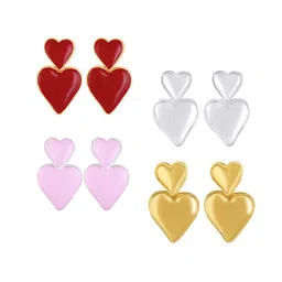 Mahi Heart Shaped Drop Earrings-image-13