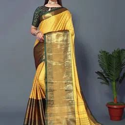 SILKWEAR Ethnic Motifs Zari Art Silk Handloom Narayan Peth Saree-36