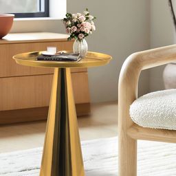 Metalsmith Yellow Round Shaped Coffee Table-37
