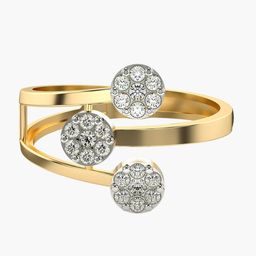 VALANOVA Sterling Silver Yellow Gold Plated 0.27Ct Lab Grown Diamond Ring-image-97