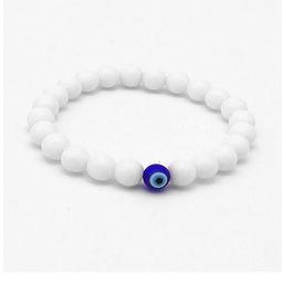 Divine souvenirs Unisex Evil Eye Artificial Beaded Elasticated Bracelet-image-84